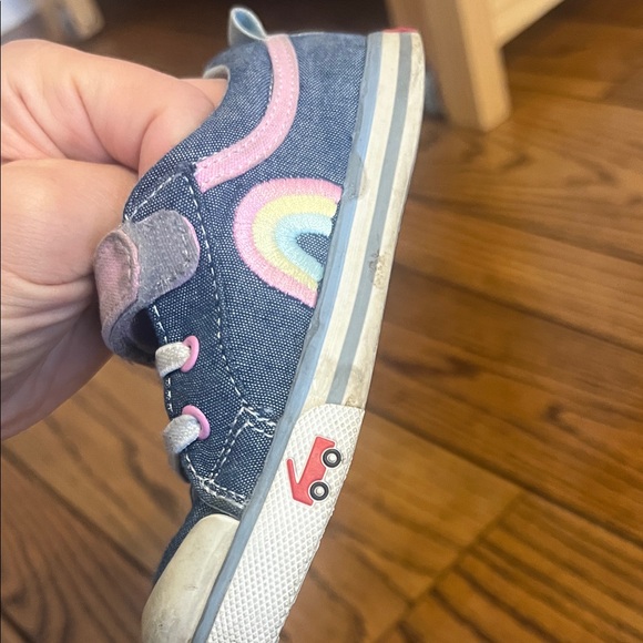 See Kai Run Girl’s Denim Sneakers with Pink Accents - Picture 8 of 17